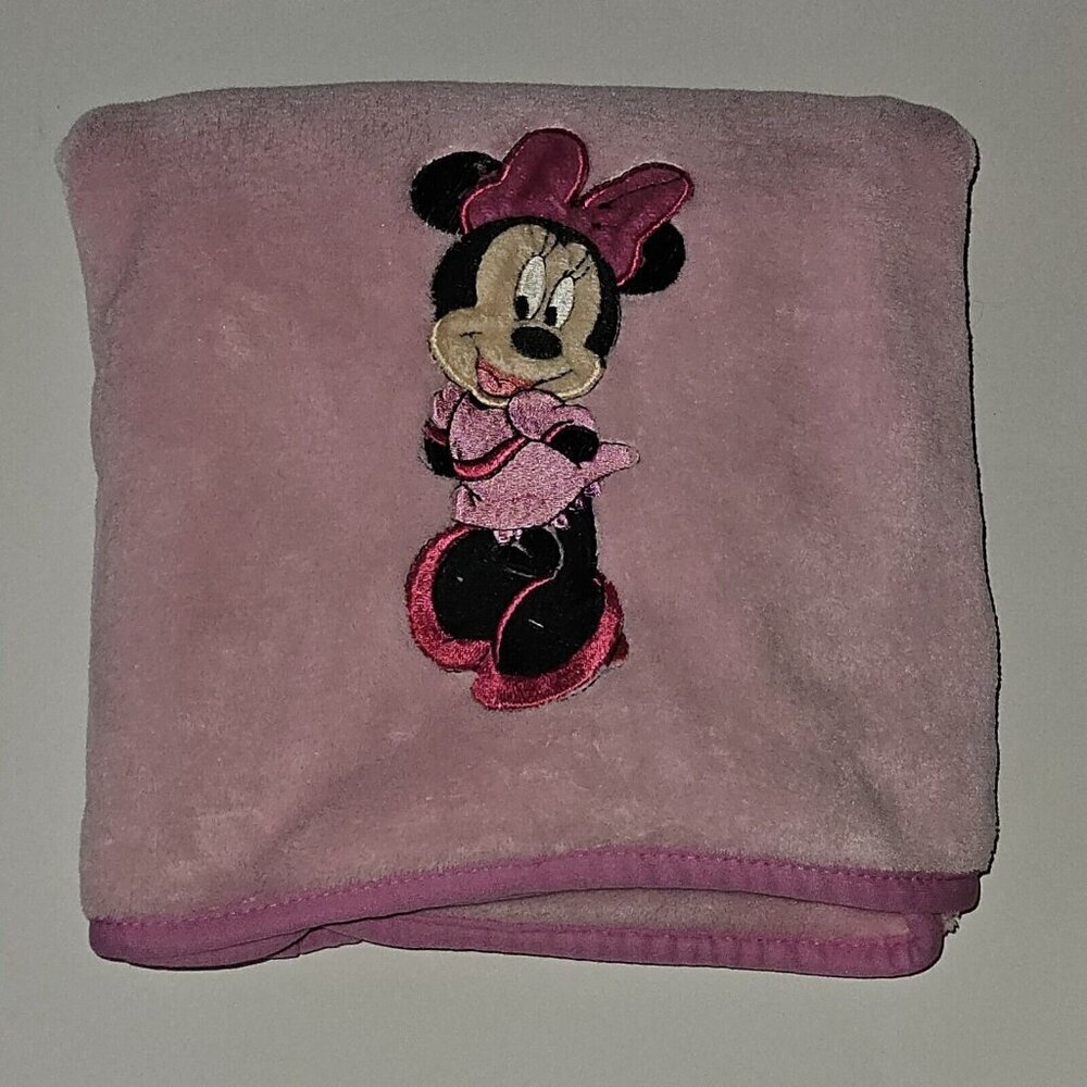 Minnie Mouse Disney Baby Pink Fleece Baby Blanket Lovey SOFT 30" x 40"